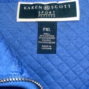 Karen Scott Sport Blue Vest. Petite XL